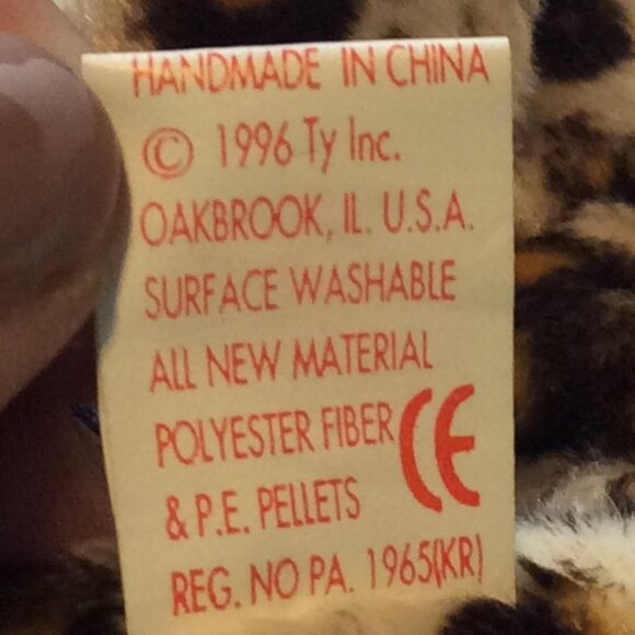 Ty Beanie Babies Collection Freckles Leopard Rare Retired Vintage 1990s - Picture 8 of 9